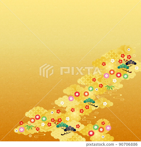 Background material-Japanese pattern Shochikuume 2022-3 Fri Background material-Japanese pattern Shochikuume 2022-3 Fri 90706886