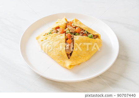 egg wrap or stuffed egg with minced pork and vegetable egg wrap or stuffed egg with minced pork and vegetable 90707440