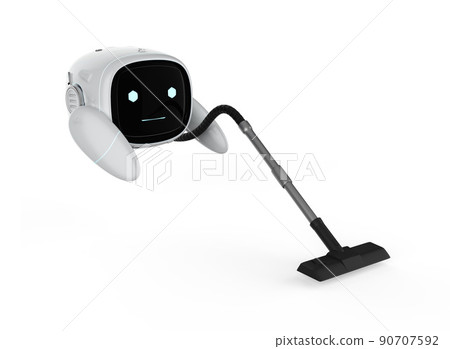Cute assistant artificial intelligence robot no leg hold vacuum cleaner 90707592