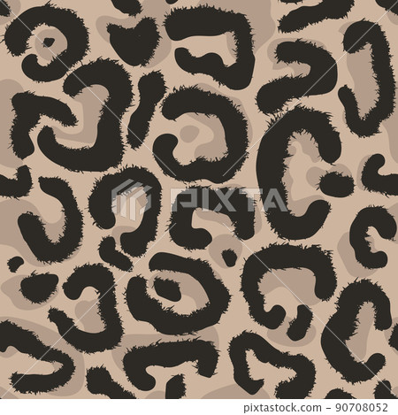 Leopard imitation brown seamless pattern. Vector illustration Leopard imitation brown seamless pattern. Vector illustration 90708052