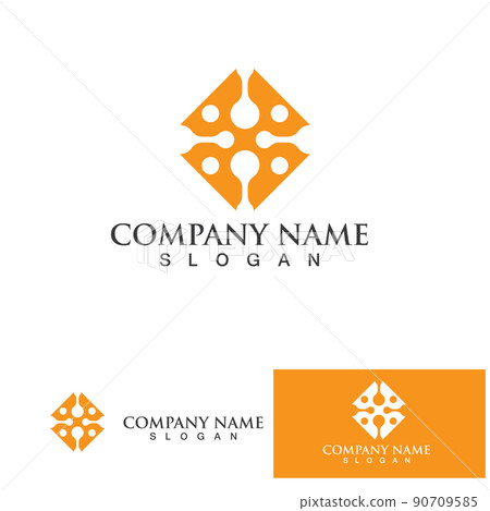 Molecule DNA  logo template vector illustration 90709585