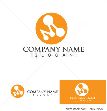 Molecule DNA  logo template vector illustration 90709586