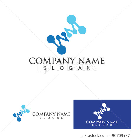 Molecule DNA  logo template vector illustration 90709587