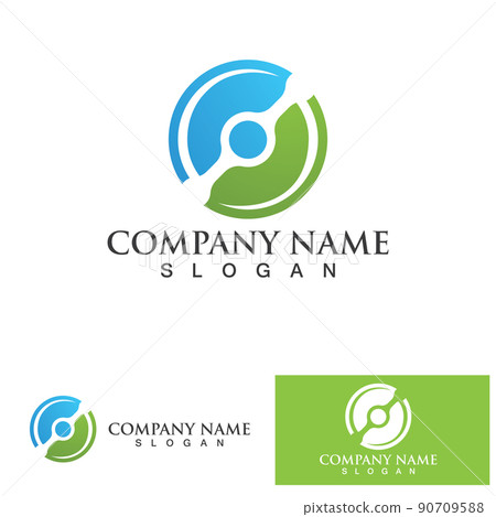 Molecule DNA  logo template vector illustration 90709588