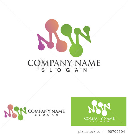 Molecule DNA  logo template vector illustration 90709604
