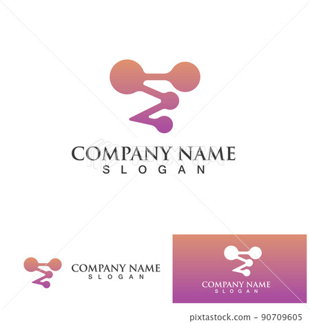 Molecule DNA  logo template vector illustration 90709605