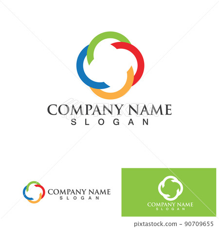 Circle logo and symbol vector icon template app - Stock Illustration ...