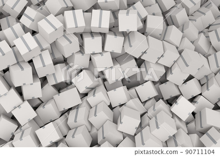 Cardboard box or carton on white background, carrying parcel and online shopping Cardboard box or carton on white background, carrying parcel and online shopping 90711104