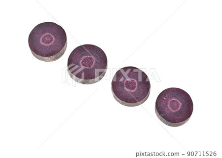 purple carrot on white background 90711526