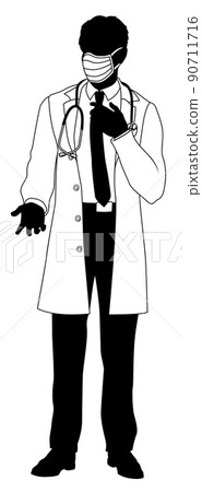 Doctor Man Medical Silhouette Healthcare Person Doctor Man Medical Silhouette Healthcare Person 90711716
