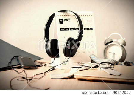 isolated black headphone 90712092