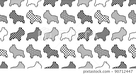 dog seamless pattern french bulldog vector pet puppy polka dot checked cartoon doodle tile background repeat wallpaper illustration scarf design isolated dog seamless pattern french bulldog vector pet puppy polka dot checked cartoon doodle tile background repeat wallpaper illustration scarf design isolated 90712447