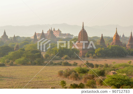 Landscape at dusk in Bagan, a World Heritage Site in Myanmar Landscape at dusk in Bagan, a World Heritage Site in Myanmar 90712783