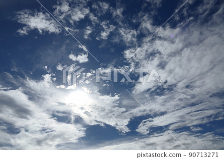 夏季雨中出現的藍天和雲彩·210818PM 夏季雨中出現的藍天和雲彩·210818PM 90713271