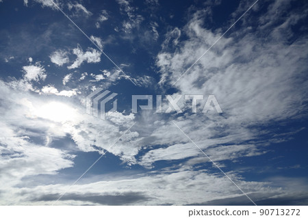 夏季雨中出現的藍天和雲彩·210818PM 夏季雨中出現的藍天和雲彩·210818PM 90713272