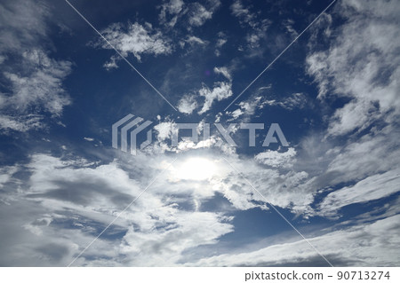 夏季雨中出現的藍天和雲彩·210818PM 夏季雨中出現的藍天和雲彩·210818PM 90713274