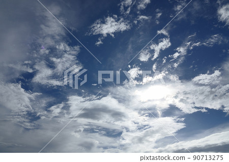 夏季雨中出現的藍天和雲彩·210818PM 夏季雨中出現的藍天和雲彩·210818PM 90713275
