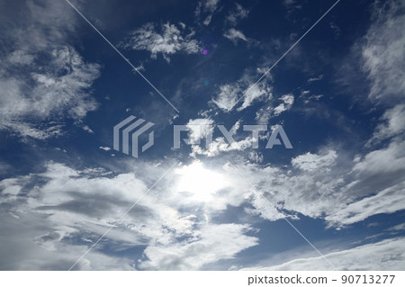 Blue sky and clouds that appeared during the summer rain ・ 210818PM 90713277