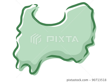 Toyama prefecture with hand-painted style Toyama prefecture with hand-painted style 90713518