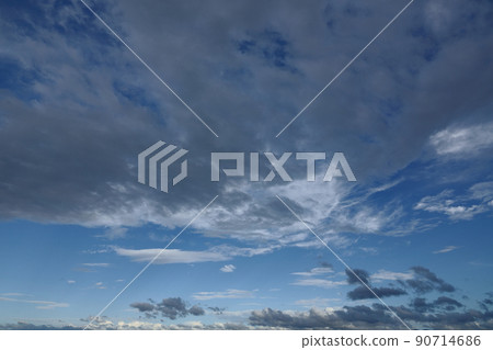Blue sky and clouds that appeared during the summer rain ・ 210818PM Blue sky and clouds that appeared during the summer rain ・ 210818PM 90714686