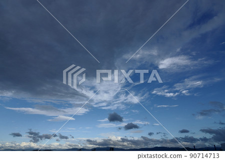 Blue sky and clouds that appeared during the summer rain ・ 210818PM Blue sky and clouds that appeared during the summer rain ・ 210818PM 90714713