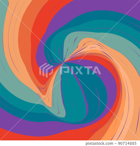1970 Wavy Swirl Seamless Pattern in Orange and Pink Colors. Seventies Style, Groovy Background 1970 Wavy Swirl Seamless Pattern in Orange and Pink Colors. Seventies Style, Groovy Background 90714885