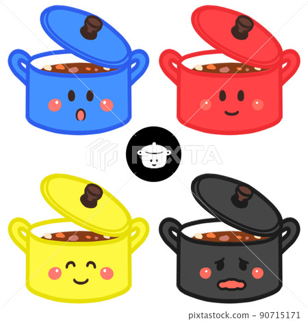 可愛的鍋字符圖 90715171
