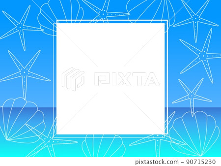 夏季圖像的框架材料-中間白色- 90715230