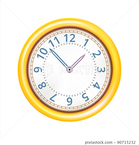clock time alarm 3d realistic vector 90715232