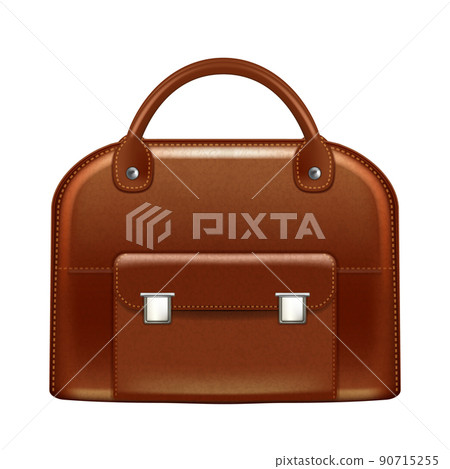 leather briefcase female 3d realistic vector leather briefcase female 3d realistic vector 90715255