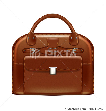 leather briefcase female 3d realistic vector leather briefcase female 3d realistic vector 90715257