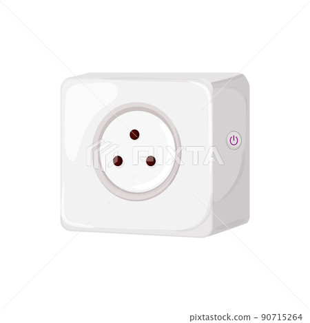 energy smar plug cartoon vector illustration 90715264