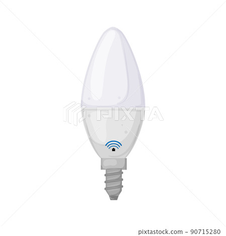 power smart light bulb cartoon vector illustration 90715280