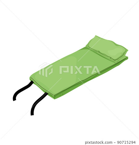 rubber camp mat cartoon vector illustration 90715294