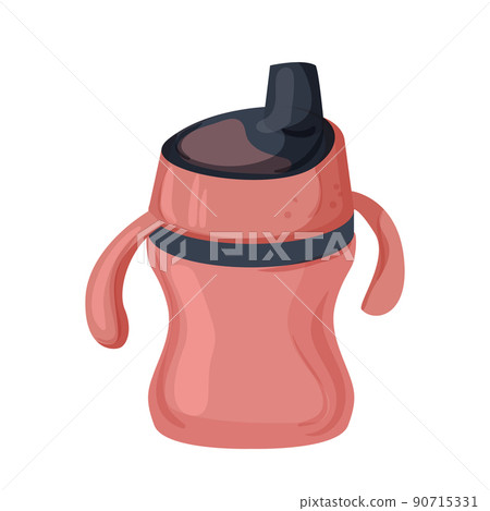 fedding sippy cup cartoon vector illustration 90715331