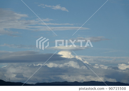 Cumulonimbus and mountains, telephoto, summer, 210818PM Cumulonimbus and mountains, telephoto, summer, 210818PM 90715508
