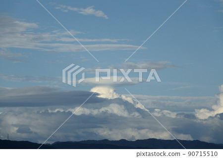 Cumulonimbus and mountains, telephoto, summer, 210818PM Cumulonimbus and mountains, telephoto, summer, 210818PM 90715510