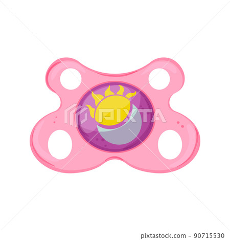 pink pacifier baby color icon vector illustration 90715530