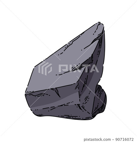 rock sketch hand drawn vector 90716072