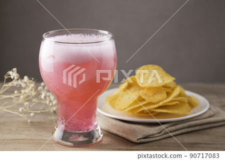 pink soft drinks and crisps pink soft drinks and crisps 90717083