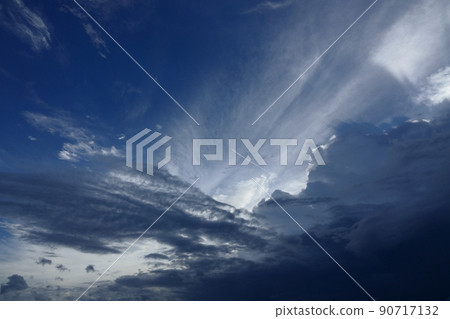 Dark clouds covering the summer evening sky ・ 210818PM 90717132