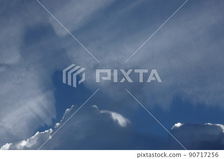 Dark clouds covering the summer evening sky ・ 210818PM 90717256