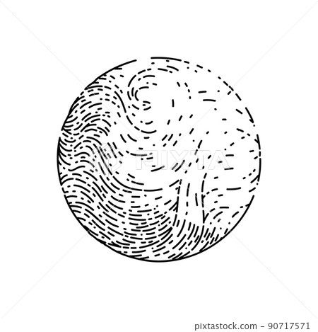 planet universe sketch hand drawn vector 90717571