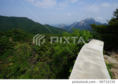 Bukhansan. National Park. Kalbawi. Bohyeonbong. Samgaksan. Bogukmun. Bukhansanseong Fortress Bukhansan. National Park. Kalbawi. Bohyeonbong. Samgaksan. Bogukmun. Bukhansanseong Fortress 90718156