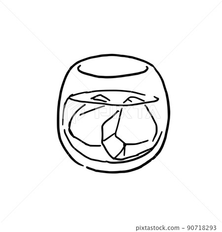 Simple illustration pen drawing liquor Simple illustration pen drawing liquor 90718293