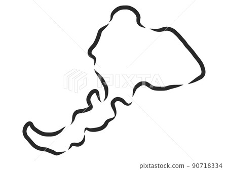 手繪風格的福井縣 90718334