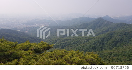 Bukhansan. National Park. Bohyeonbong. Samgaksan. Pine trees Bukhansan. National Park. Bohyeonbong. Samgaksan. Pine trees 90718766