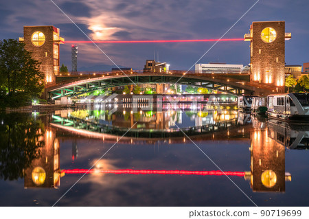 《Toyama Prefecture》 Toyama Canal Kansui Park / Night view 90719699