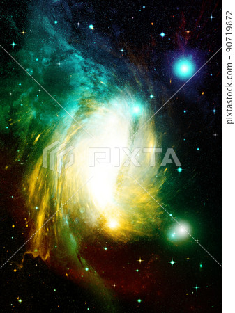 galaxy in a free space. 3D rendering galaxy in a free space. 3D rendering 90719872