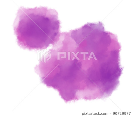 Colorful pink watercolor blobs drops brush hand painting illustration 90719977